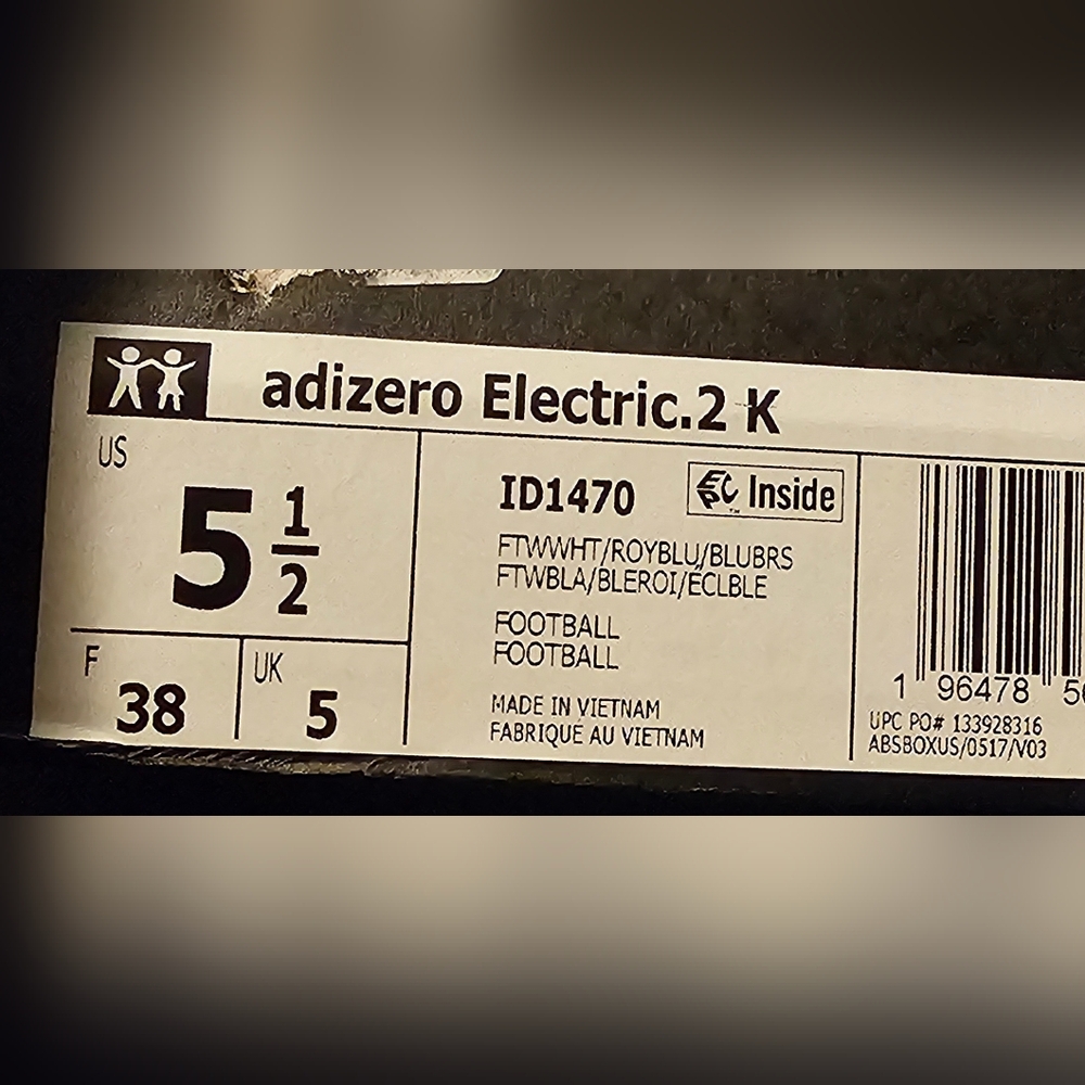 Adidas Adizero Electric.2 Football Cleats 5.5Y - Picture 6 of 6